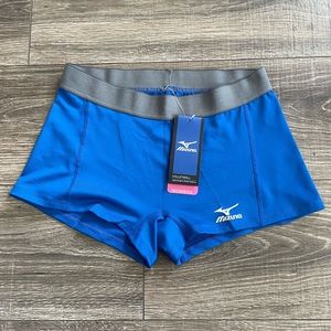 Mizuno blue volleyball shorts/spandex